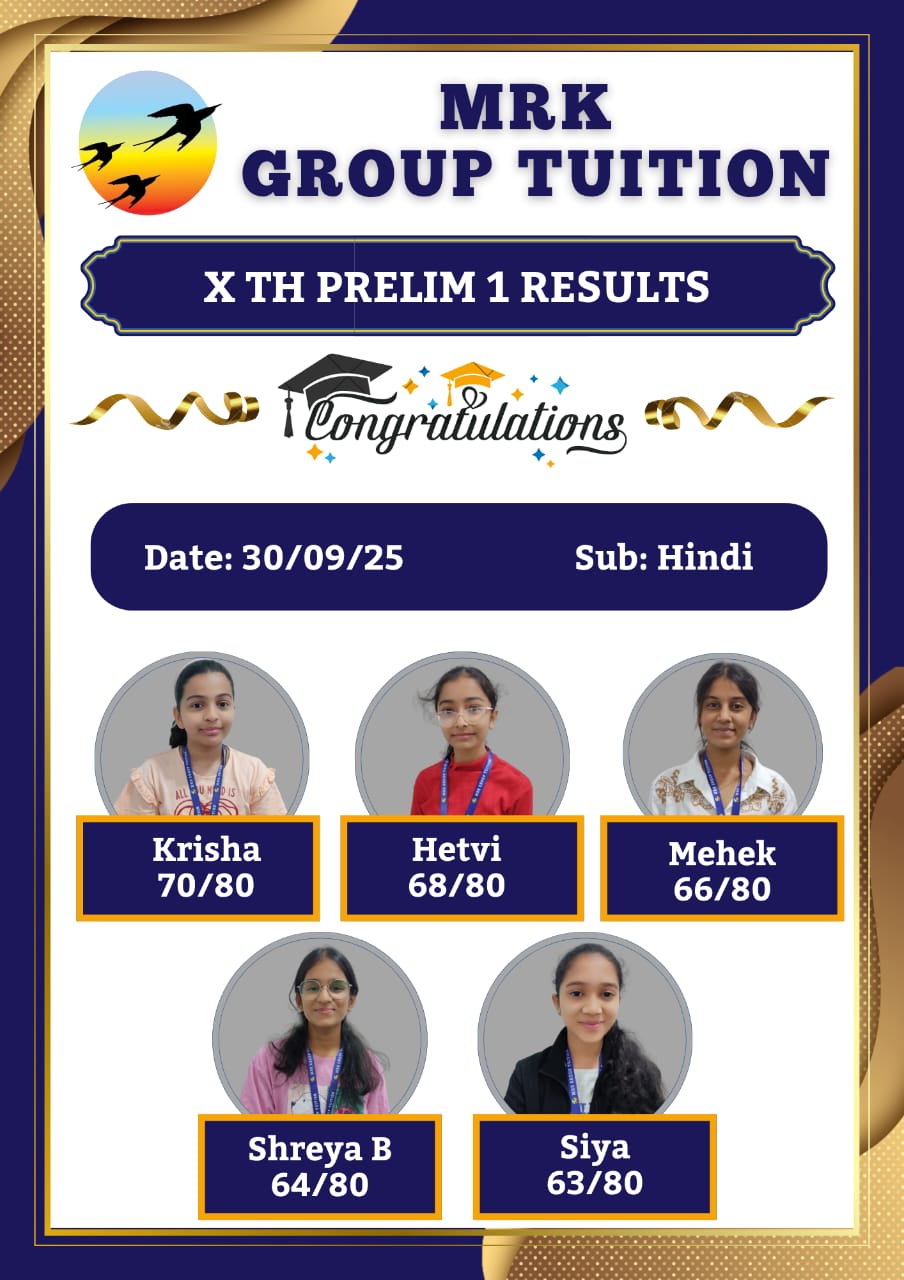 X TH PRELIM 1 RESULTS	