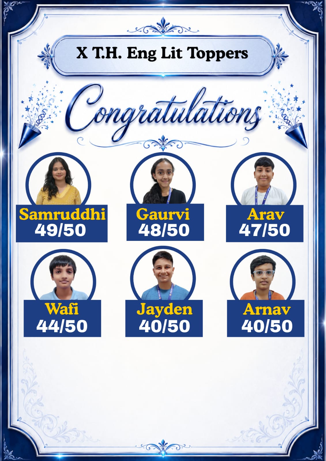 X T.H. Eng Lit Toppers