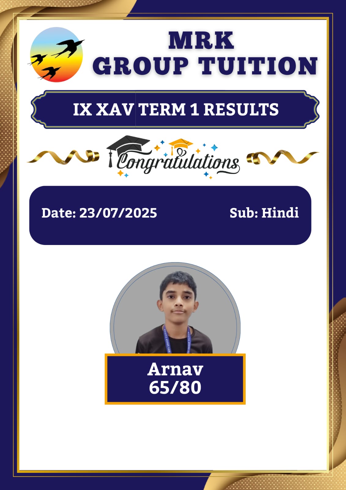 IX XAV TERM 1 RESULTS