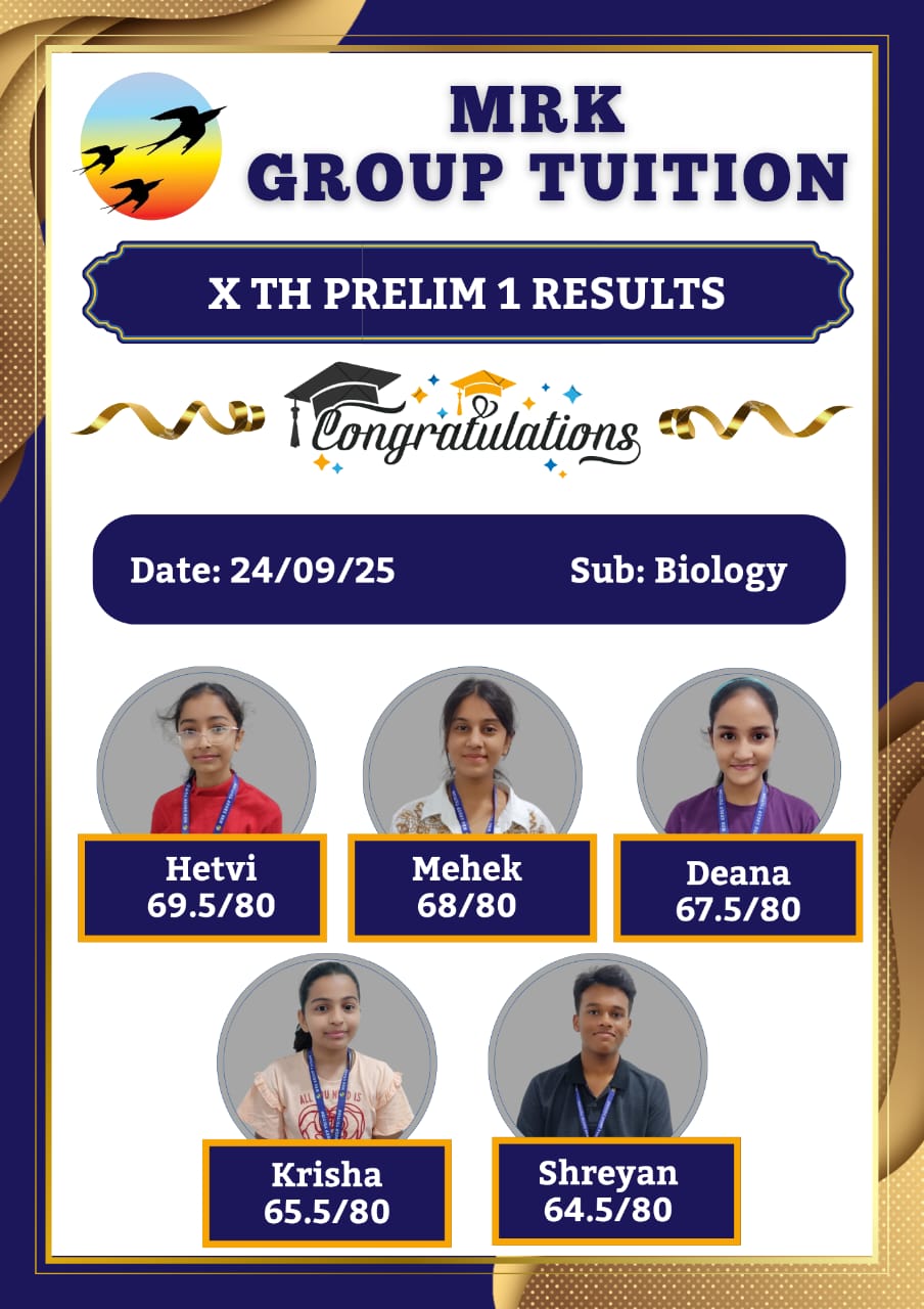 X TH PRELIM 1 RESULTS	